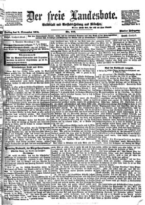 Der freie Landesbote Freitag 6. November 1874