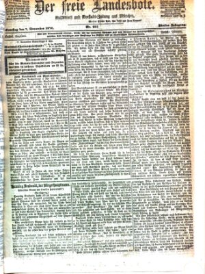 Der freie Landesbote Samstag 7. November 1874