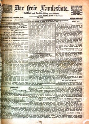 Der freie Landesbote Sonntag 13. Dezember 1874