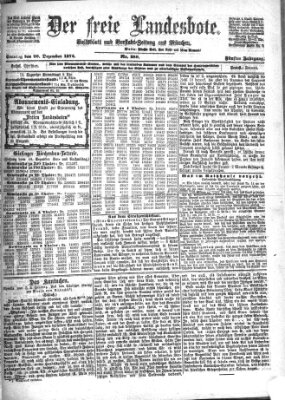 Der freie Landesbote Sonntag 20. Dezember 1874