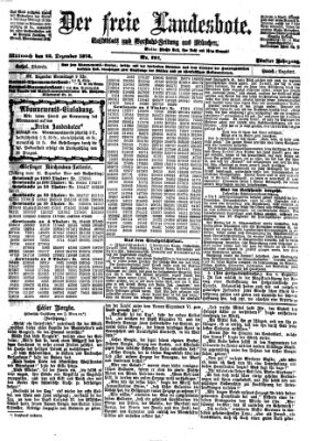 Der freie Landesbote Mittwoch 23. Dezember 1874