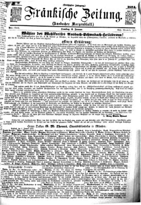 Fränkische Zeitung (Ansbacher Morgenblatt) Samstag 3. Januar 1874