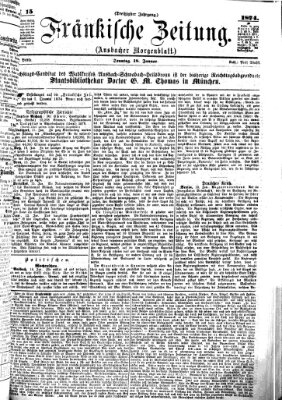 Fränkische Zeitung (Ansbacher Morgenblatt) Sonntag 18. Januar 1874