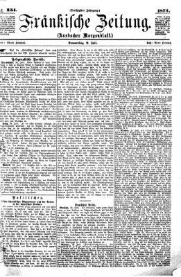 Fränkische Zeitung (Ansbacher Morgenblatt) Donnerstag 2. Juli 1874