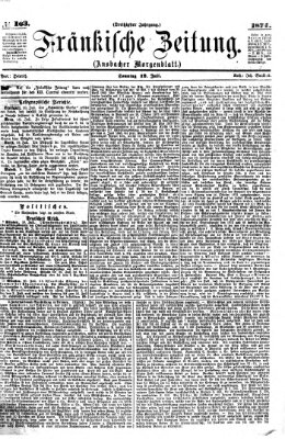 Fränkische Zeitung (Ansbacher Morgenblatt) Sonntag 12. Juli 1874