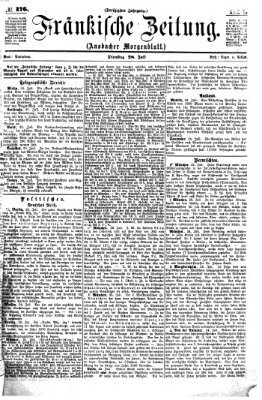 Fränkische Zeitung (Ansbacher Morgenblatt) Dienstag 28. Juli 1874