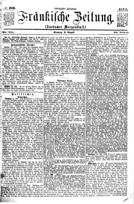 Fränkische Zeitung (Ansbacher Morgenblatt) Sonntag 2. August 1874