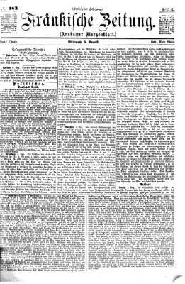 Fränkische Zeitung (Ansbacher Morgenblatt) Mittwoch 5. August 1874