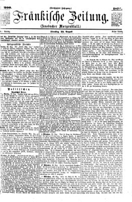 Fränkische Zeitung (Ansbacher Morgenblatt) Dienstag 25. August 1874