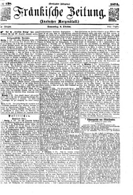 Fränkische Zeitung (Ansbacher Morgenblatt) Donnerstag 8. Oktober 1874