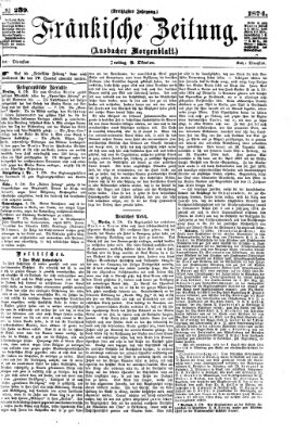 Fränkische Zeitung (Ansbacher Morgenblatt) Freitag 9. Oktober 1874