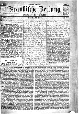 Fränkische Zeitung (Ansbacher Morgenblatt) Donnerstag 22. Oktober 1874