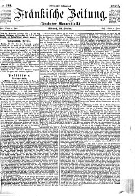 Fränkische Zeitung (Ansbacher Morgenblatt) Mittwoch 28. Oktober 1874