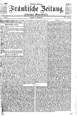 Fränkische Zeitung (Ansbacher Morgenblatt) Samstag 7. November 1874