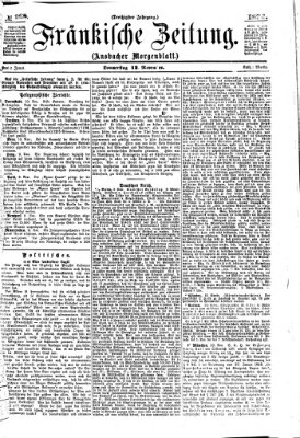 Fränkische Zeitung (Ansbacher Morgenblatt) Donnerstag 12. November 1874