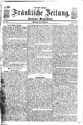 Fränkische Zeitung (Ansbacher Morgenblatt) Sonntag 13. Dezember 1874