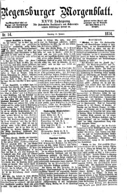 Regensburger Morgenblatt Sonntag 18. Januar 1874