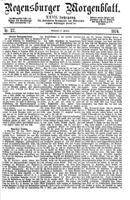 Regensburger Morgenblatt Mittwoch 28. Januar 1874