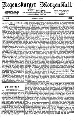 Regensburger Morgenblatt Samstag 14. Februar 1874