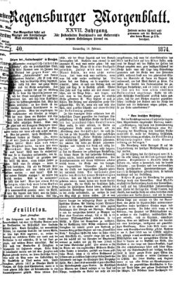 Regensburger Morgenblatt Donnerstag 19. Februar 1874