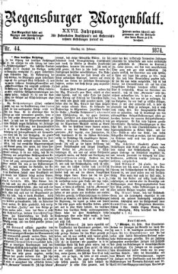 Regensburger Morgenblatt Dienstag 24. Februar 1874