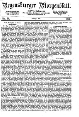 Regensburger Morgenblatt Sonntag 1. März 1874