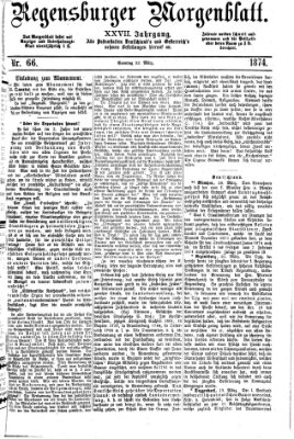 Regensburger Morgenblatt Sonntag 22. März 1874