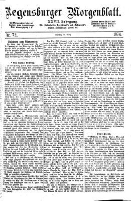 Regensburger Morgenblatt Dienstag 31. März 1874