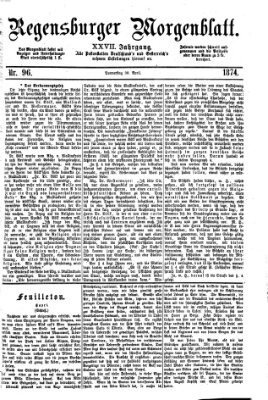 Regensburger Morgenblatt Donnerstag 30. April 1874