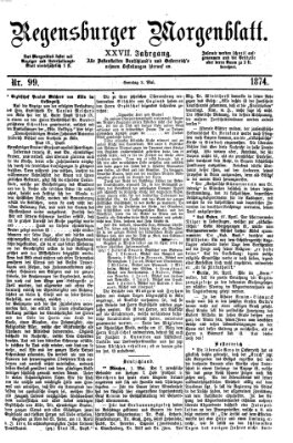 Regensburger Morgenblatt Sonntag 3. Mai 1874