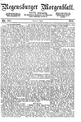 Regensburger Morgenblatt Sonntag 23. August 1874