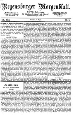 Regensburger Morgenblatt Donnerstag 27. August 1874