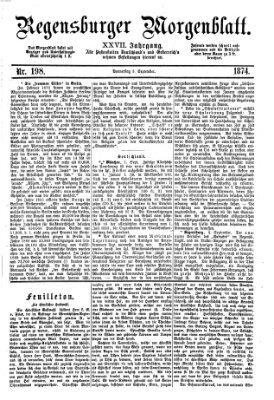 Regensburger Morgenblatt Donnerstag 3. September 1874