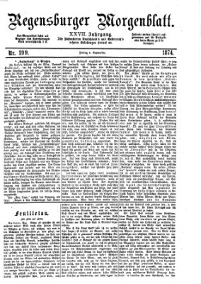 Regensburger Morgenblatt Freitag 4. September 1874