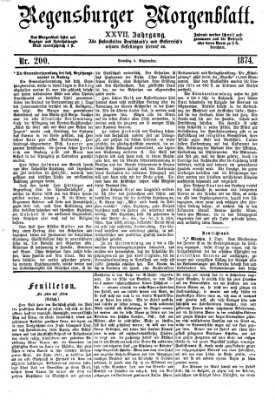 Regensburger Morgenblatt Samstag 5. September 1874