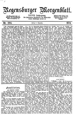 Regensburger Morgenblatt Freitag 11. September 1874