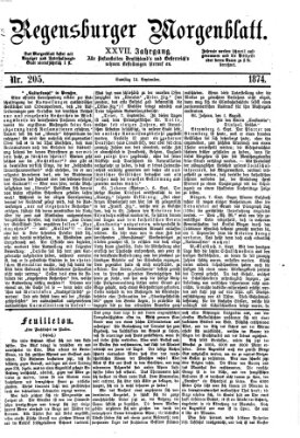 Regensburger Morgenblatt Samstag 12. September 1874