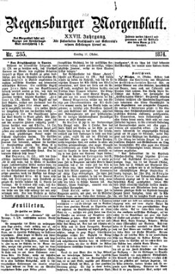 Regensburger Morgenblatt Samstag 17. Oktober 1874