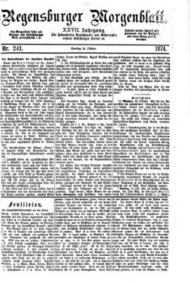 Regensburger Morgenblatt Samstag 24. Oktober 1874