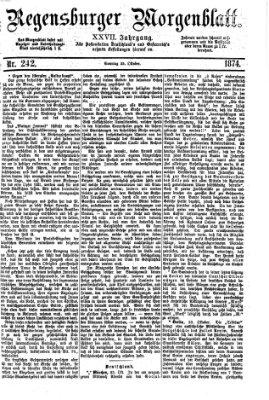 Regensburger Morgenblatt Sonntag 25. Oktober 1874