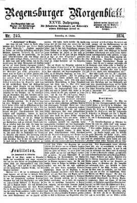 Regensburger Morgenblatt Donnerstag 29. Oktober 1874