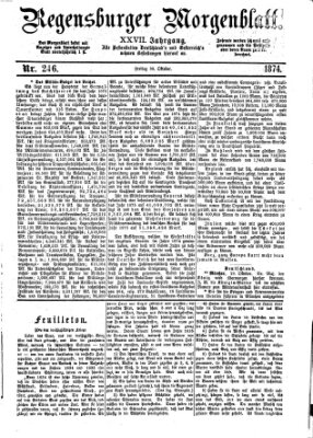 Regensburger Morgenblatt Freitag 30. Oktober 1874