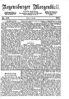 Regensburger Morgenblatt Dienstag 3. November 1874