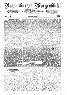 Regensburger Morgenblatt Donnerstag 5. November 1874