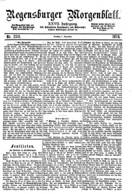 Regensburger Morgenblatt Samstag 7. November 1874