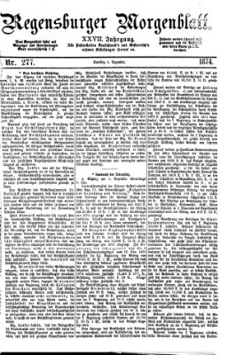 Regensburger Morgenblatt Samstag 5. Dezember 1874