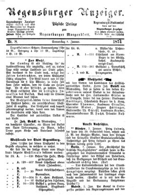 Regensburger Anzeiger Donnerstag 8. Januar 1874