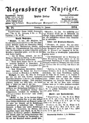 Regensburger Anzeiger Sonntag 18. Januar 1874