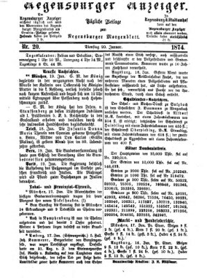 Regensburger Anzeiger Dienstag 20. Januar 1874