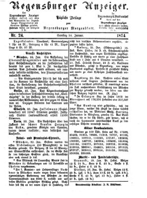 Regensburger Anzeiger Samstag 24. Januar 1874